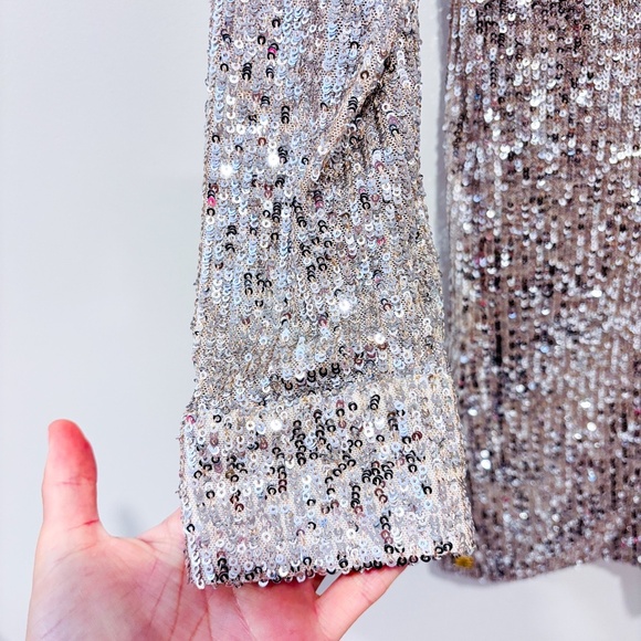 MANILA GRACE Gold sequins dress - Picture 5 of 7